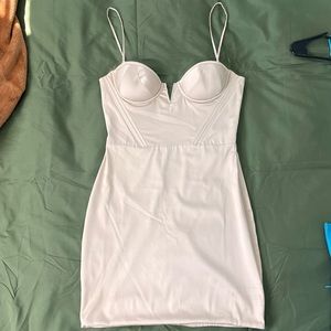 Corset satin mini dress